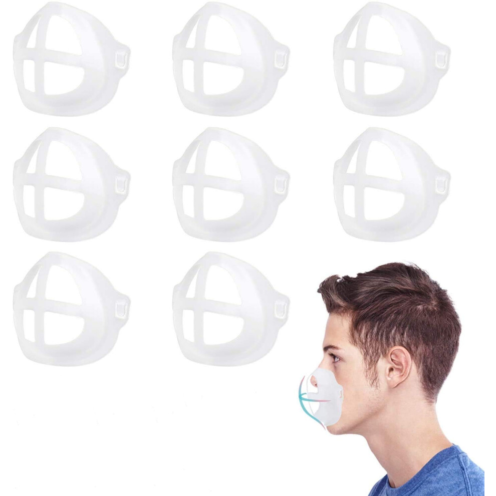 8Pcs 3D Silicone Mask Bracket Inner Support Frame For Comfortable Breathing And Makeup Protection 9351714475372