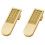 Chinese Style Brass Cabinet Knobs 2Pcs Solid Brass Drawer Handles Gold Hand‑Polished Smooth Finish 1