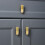 Chinese Style Brass Cabinet Knobs 2Pcs Solid Brass Drawer Handles Gold Hand‑Polished Smooth Finish 4