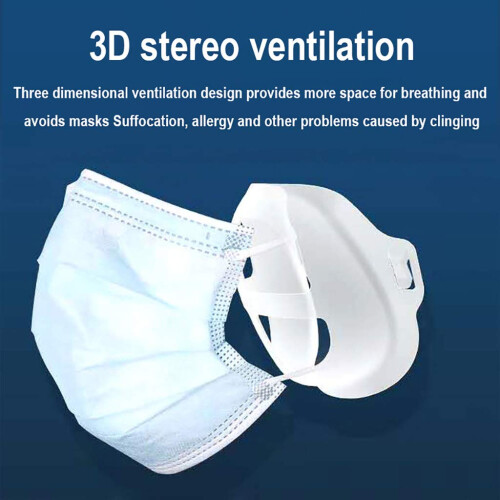 Face Mask Bracket Silicone Support Frame 3D Design for Extra Breathing Space Reusable Washable 6PCS 2