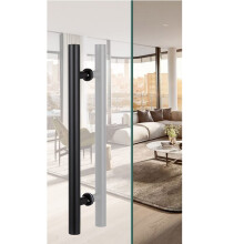 Black Stainless Steel Door Pull Handle 60cm Modern Barn and Farmhouse Style Easy Installation Rustproof
