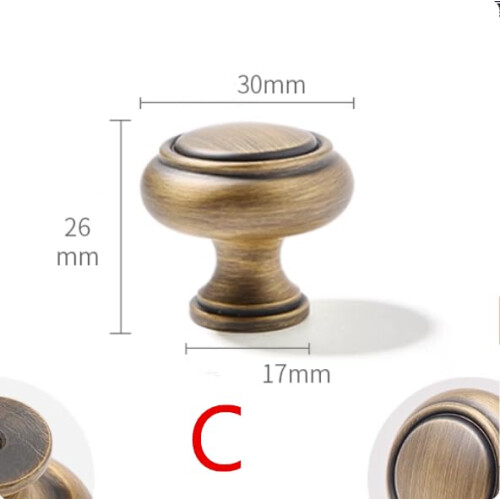 Brass Cabinet Knob Vintage Bronze T Bar Pull Solid Brass Construction for Kitchen and Wardrobe 1