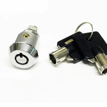 19mm Tubular Cabinet Cam Lock with Secure Tubular Key System, Durable Chrome Finish for Drawer and Furniture