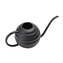 Stainless Steel Watering Can 400ml Black Indoor Metal Pot with Long Curved Spout and Precise Flow