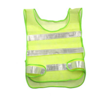 Reflective Safety Vest with Wide Stripes Night Visibility Durable Breathable Design Olivine