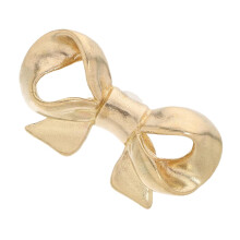 2pcs Gold Brass Bow Cabinet Handles Elegant Finish Durable Construction for Kitchen Wardrobe Furniture