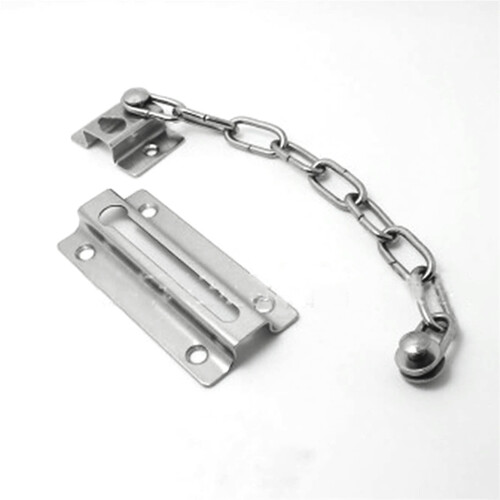 Stainless Steel Telescopic Door Chain Lock, Adjustable AntiTheft Security Latch with Screws 1