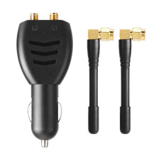 Dispositivo di schermatura GPS con otturatore a doppia antenna alimentato da accendisigari per auto