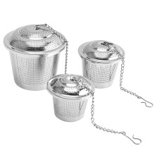 Set de infuzor pentru ceai din frunze, filtre din oțel inoxidabil de calitate alimentară cu lanț extins, ușor de curățat și sigur pentru m