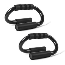 Armhävningsstång för styrketräning, halkfria handtag, perfekt för muskelutveckling, svettabsorberande skumgrepp, kraftigt kromstål, fitness