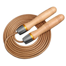 Verstellbares Springseil, verwicklungsfreie Holzgriffe, Speed-Springseile aus Leder für Fitness-Workouts