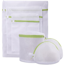 Waszakken van mesh, ademend, gezond en schoon, voor het organiseren van kleding, beschermen kleding in de wasmachine en droger (6 stuks)
