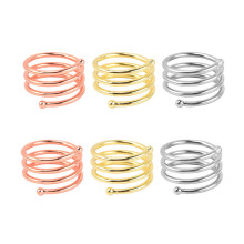 Porta-guardanapos em espiral, fivelas de liga metálica para decoração de mesas de jantar em eventos especiais, disponíveis em três cores (co