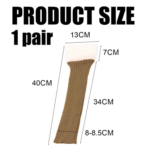 Damen-Beinwärmer-Socken aus einfarbigem Rippstrick 2