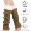 Damen-Beinwärmer-Socken aus einfarbigem Rippstrick 5