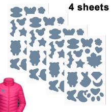 4 Sheets Down Jacket Repair Patch Self-Adhesive Fabric Patches Washable Repairing Patch Kit Compatible with Clothing Bags 15*25cm