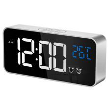 Großer digitaler Wecker für Sehbehinderte – Große elektrische Uhr fürs Schlafzimmer, Jumbo-Zahlenanzeige, stufenlos dimmbare Helligkeit, U