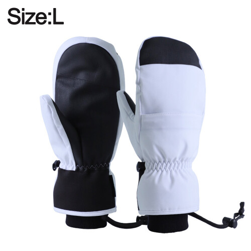 Luvas brancas para snowboard, luvas quentes 1