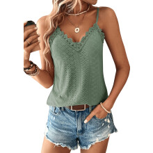 Cami top met kant, dames kanten top, V-hals top, sexy shirt