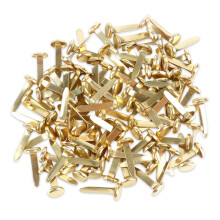 Mini Gold Rundkopfklammern Brads Musterbeutelklammern, 100 Stück Mini Brads, Schule Büro Papier Briefklammern Basteln Handwerk Diy