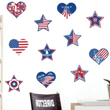 Patriotic Window Art Decals, Designed For Easy Application On Various Surfaces, Good-Quality Material Ensures They Stand The Test Of Time,
