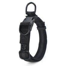 Neoprengepolstertes Hundehalsband, reflektierendes Haustierhalsband, Metallverschluss