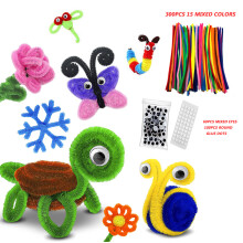 Flexible Pipe Cleaners, Chenille Stems Compatible with Unleashing Creativity, Includes Googly Eyes & Glue Dots, Perfect Compatible with Arti