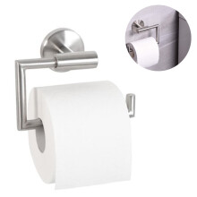 Suporte para papel higiênico Chrome Brilliance em aço inoxidável 304, design giratório compatível com rolos grandes, acabamento escovado res