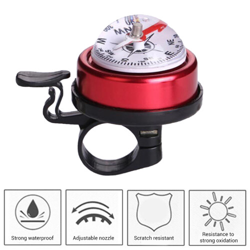 Crisp Ring Tones Cycling Bell, Integrated Compass For Navigation, Conveniently Mounts On Handlebars, Rust-proof And Durable, Perfect Compani 2