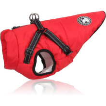 Indispensable dans la garde-robe de votre animal de compagnie : harnais-veste avec deux anneaux en D au dos, imperméable et coupe-vent, idé