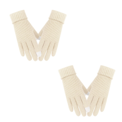 st vinterhandskar med pekskärm stickade handskar med elastisk manschett och varma vinterhandskar