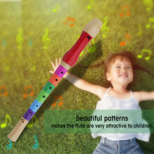 Flauta de juguete de madera ligera y educativa para que los niños practiquen (multicolor)