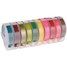 Customizable Embossing Label Tape Compatible with Home Office, Plastic Raised Lettering Self-Adhesive Labels, Anti-Corrosion Scratch Resista