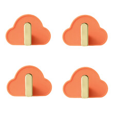 stuks wolkvormige zelfklevende haken, schattige muurhangers zonder spijkers, kleurrijke plakhaakjes, decoratieve haken (4 kleuren)