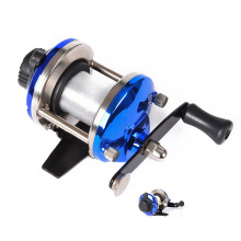 Runde Baitcasting-Rolle zum Eisangeln, leichtgängiges Bremssystem, konventionelles Angelrad mit Aluminium-Ratschenbremsstern für vielseitige