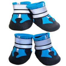 Summer Protection Dog Shoes, Non-Slip Paw Protectors with Breathable Mesh, Ideal Compatible with Daily Wear and Outdoor Fun