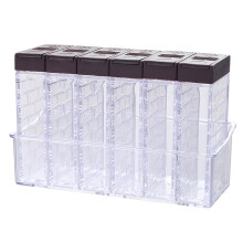 Tarro para especias, 6 piezas/juego, caja de especias, tarro para especias, caja de especias para acampar, recipiente de almacenamiento de p