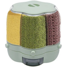 Recipiente para alimentos secos com mecanismo de vedação rotativo, dispensador de arroz de 8 kg que economiza espaço na cozinha, recipiente
