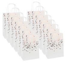 Heiße Herz-Papiertüte, 12 mittelgroße Geschenktüten mit Goldfolie, ideal für Hochzeiten, Halloween und Weihnachten