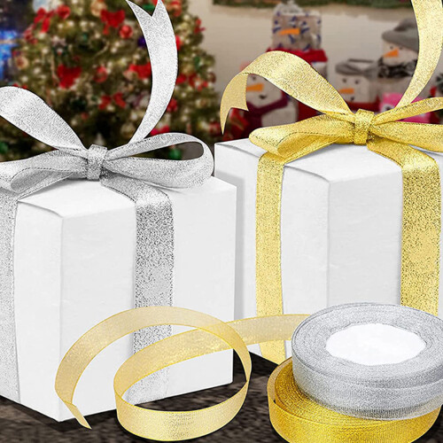 Glitter Ribbon Rolls for Gift Wrapping and Decorations 2