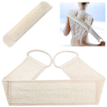 Exfoliating Loofah Back Scrubber, Natural Luffa Loofah Pad Bath Brush, Back Washer Compatible with Shower Bath Sponge Body, Double Side Scru