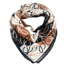 Colar feminino em seda e algodão com fecho magnético, pingente pequeno de diamante e corrente para o cabelo.