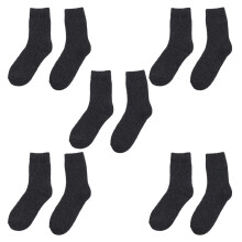5 Pairs Wool Socks Thick Thermal Hiking Winter Warm Boot Heavy Soft Cozy Socks for Cold Weather