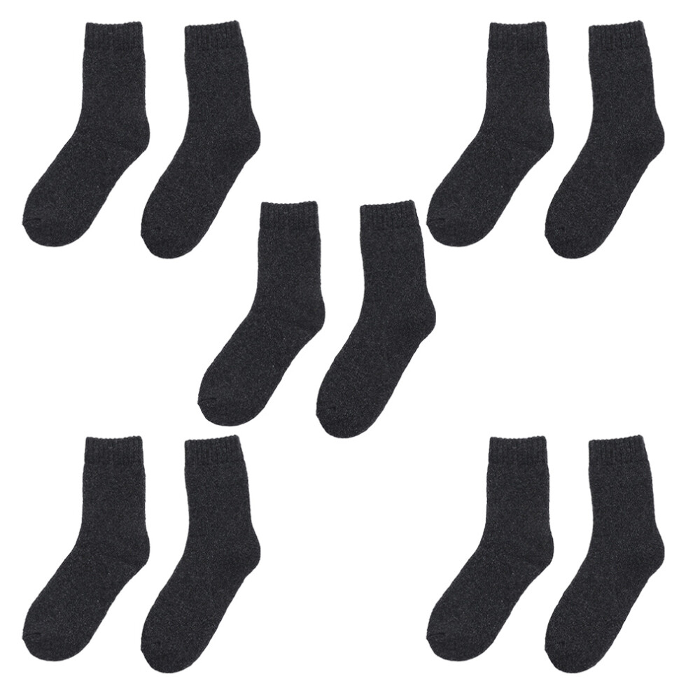 5 Pairs Wool Socks Thick Thermal Hiking Winter Warm Boot Heavy Soft Cozy Socks For Cold Weather 3545974788808