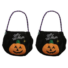 db halloweeni cukorkás zacskó, halloweeni töklámpás jelenet dekorációs kellékek