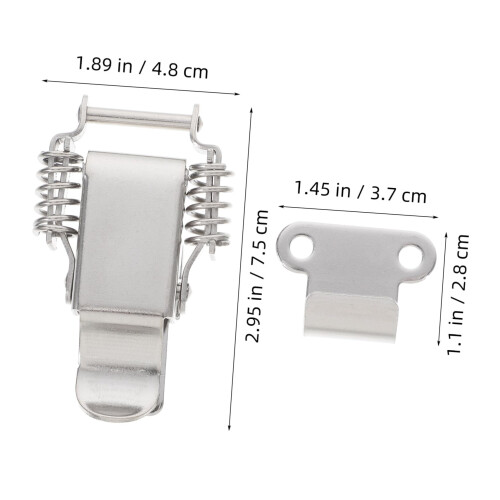 Stainless Steel Toggle Latch Clamp with Double Spring Security and Hook Style for Toolboxes and Chests 1