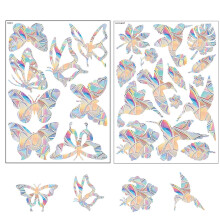 Anti-Collision Bird Deflectors Compatible with Windows, Reusable Decals Suncatcher Stickers, Safe Static Clings Compatible with Rainbow Effe