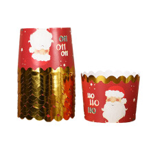 50 ks zlatých papírových kelímků 5,5 cm * 6 cm * 7 cm vánoční košíčky na muffiny
