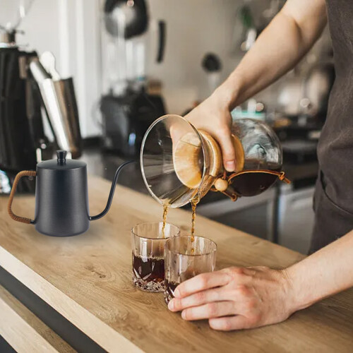 600ML Gooseneck στόμιο καφέ βραστήρα χύστε πάνω από το δοχείο καφέ, ανοξείδωτο χά 1