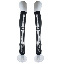 Skeleton Over The Knees Polyester Socks Halloween Skeleton Par